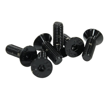 NRG Innovations Steering Wheel Screw Kit - Conical Seat - 5 mm x 0.8 Thread - Allen Head - Black (Set of 6)