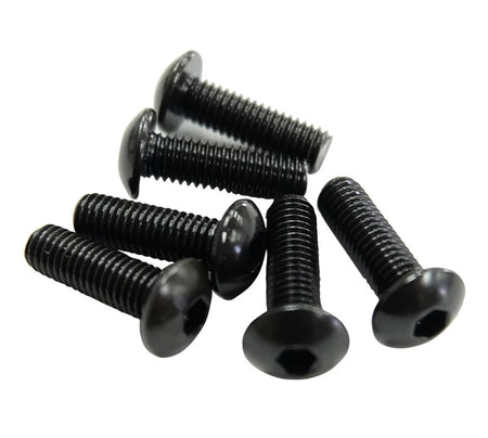 NRG Innovations Steering Wheel Screw Kit - Flat Seat - 5 mm x 0.8 Thread - Allen Head - Black (Set of 6)