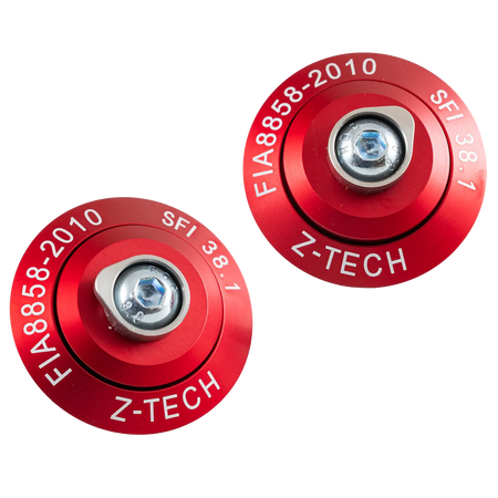 Z-Tech Series 8A FIA / SFI Helmet Anchor Kit - Red