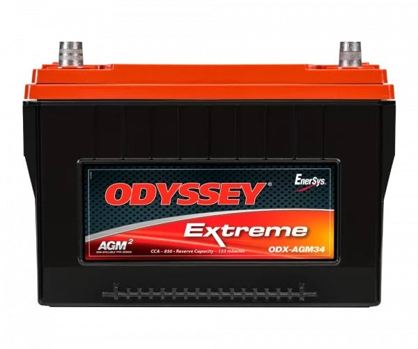 Odyssey Extreme Series AGM Battery - 12V - 850 CCA - 10.9 in L x 7.9 in H x 6.8 in W ODX-AGM34