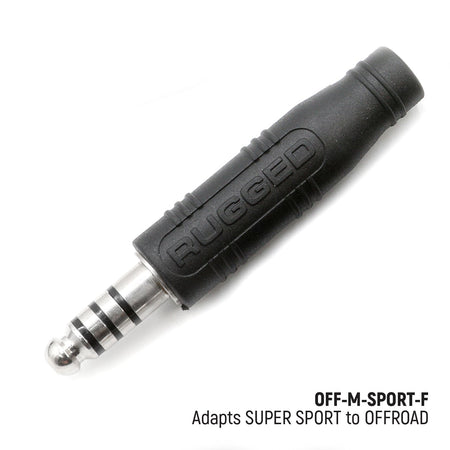 Rugged Radios OFFROAD and STX SUPER SPORT Headset and Helmet Kit Adapter - Adapter for STX Stereo Cables STX-M-SPORT-F