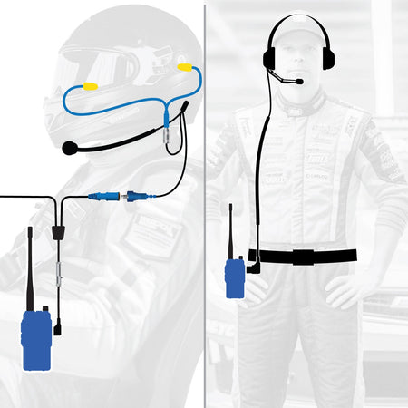 Rugged Radios Wired Driver & Crew Chief Racing Kit /w R1 Radios OFFROAD-R1