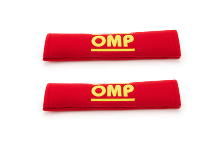 OMP Harness Pads - Red - 2 in Belts