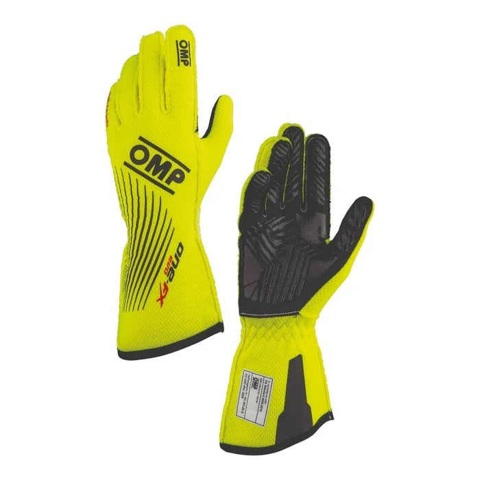 OMP Racing One EVO FX FIA 8856-2018 Gloves - Flou Yellow