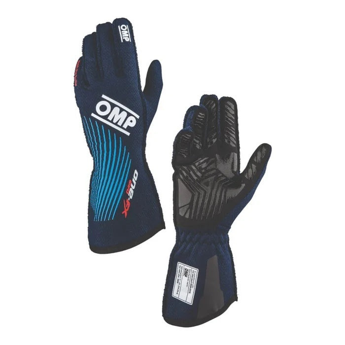 OMP Racing One EVO FX FIA 8856-2018 Gloves - Navy Blue