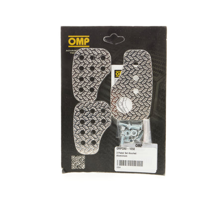 OMP Aluminum Pedal Pad Set - Brake / Clutch / Gas - Knurled