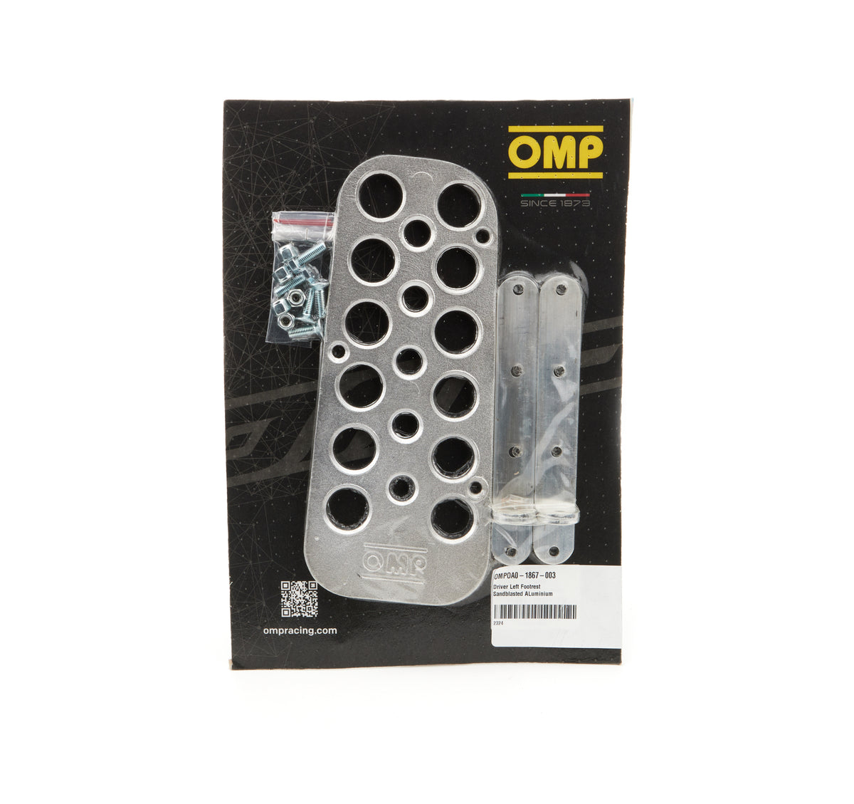 OMP Driver Side Foot Rest - Sandblasted