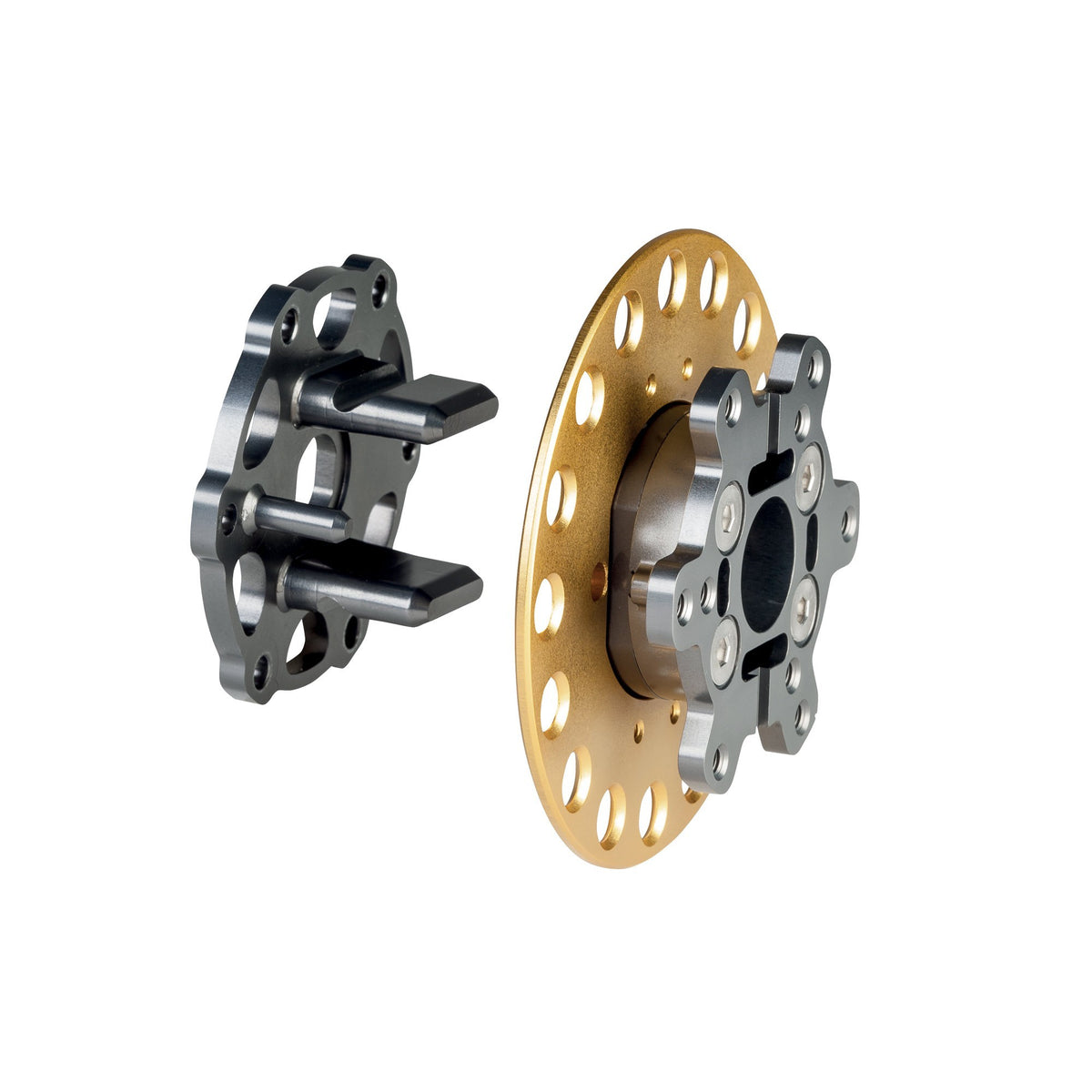 OMP 360 Degree Steering Wheel Quick Release -  Black / Gold - OMP 6-Bolt Steering Wheel - 