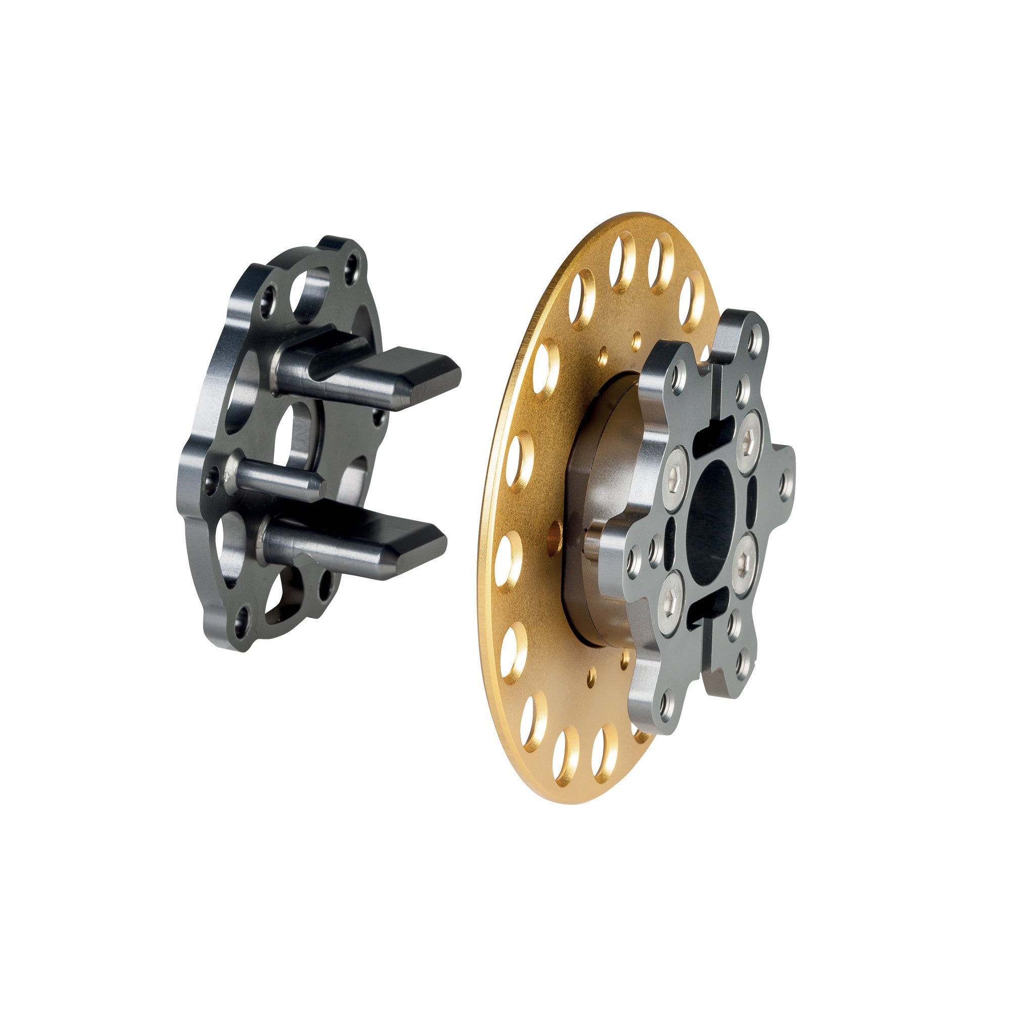 OMP 360 Degree Steering Wheel Quick Release -  Black / Gold - OMP 6-Bolt Steering Wheel - 