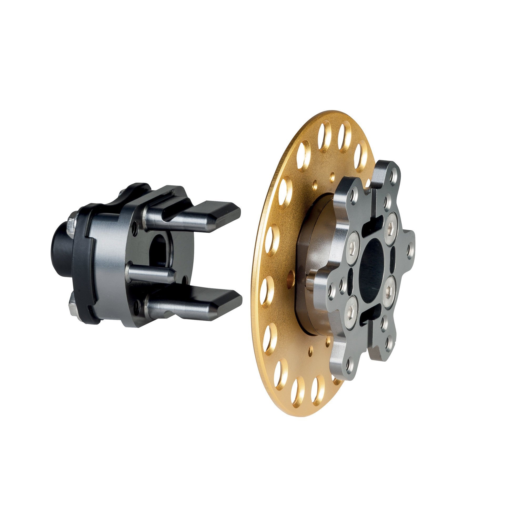 OMP 360 Degree Steering Wheel Quick Release - Black / Gold - OMP 6-Bolt Steering Wheel