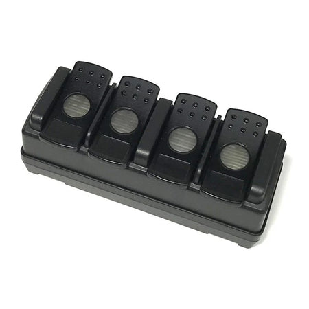 Oracle Lighting Technologies Trigger 4 Plus Switch Panel - 4 x 1.5 in - 4 Rockers - Red Indicator Lights - Black 2115