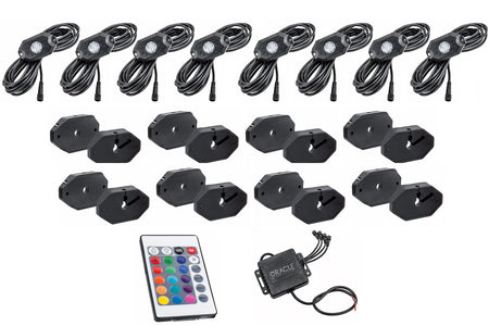 Oracle Lighting Multi-Color 8 Piece Rock Light Kit - Bluetooth / RF Control