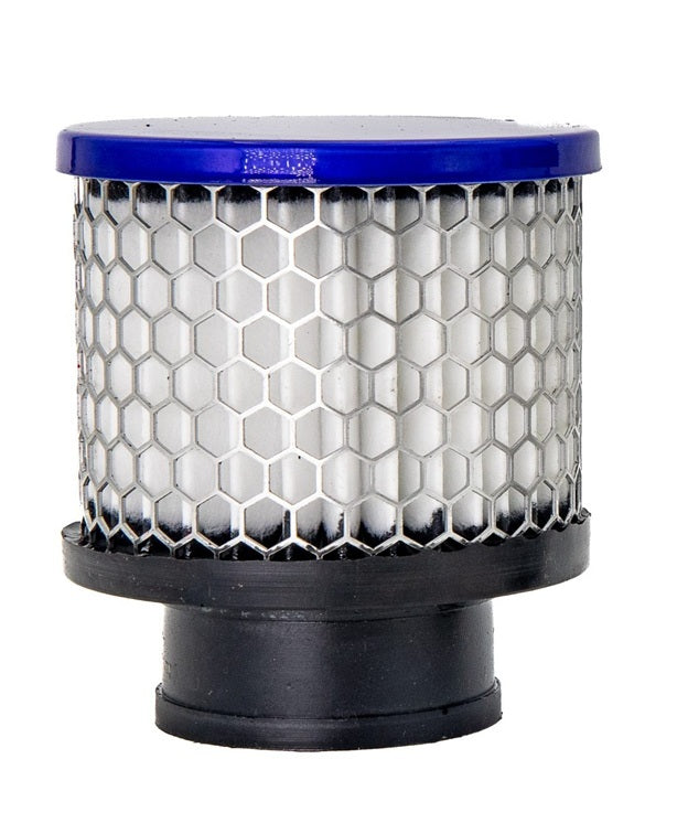 OTR Filters Valve Cover Breather - Clamp-On - Round - 1.5 in OD Tube - Blue
