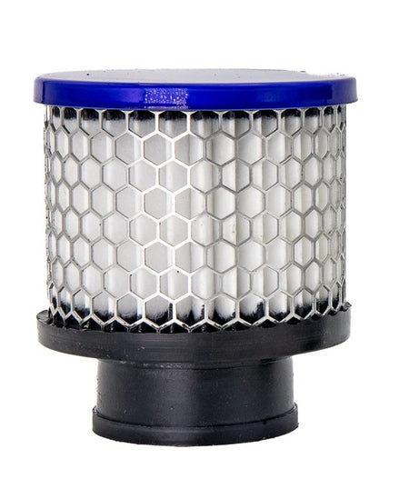 OTR Filters Valve Cover Breather - Clamp-On - Round - 1.5 in OD Tube - Blue