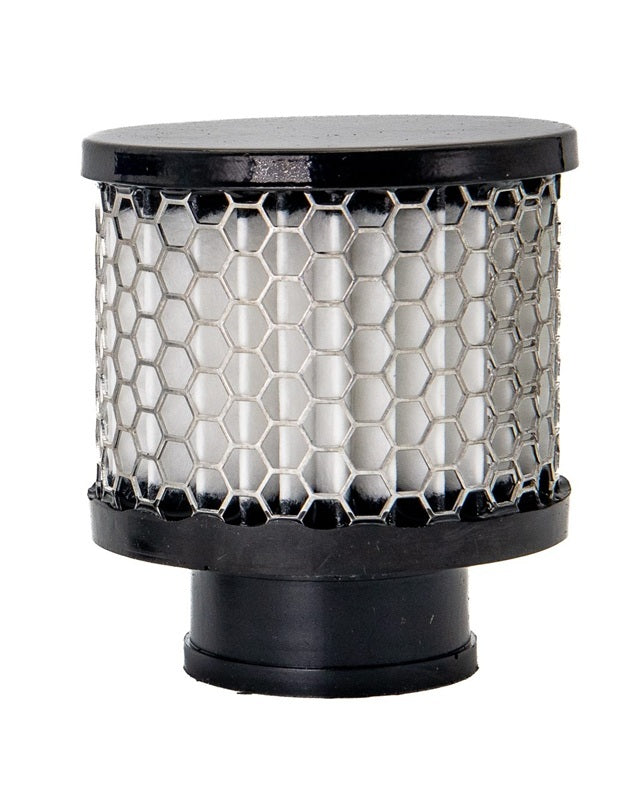 OTR Filters Valve Cover Breather - Clamp-On - Round - 1.5 in OD Tube - Black