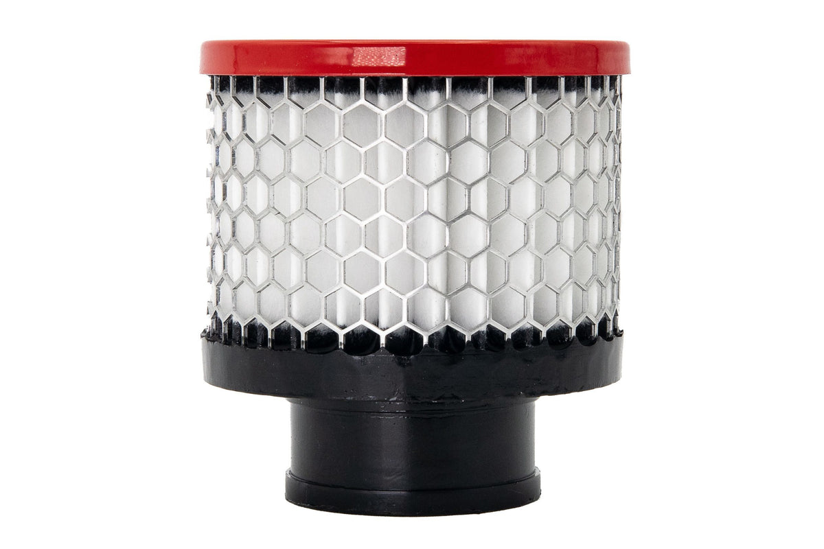 OTR Filters Valve Cover Breather - Clamp-On - Round - 1.5 in OD Tube - Red
