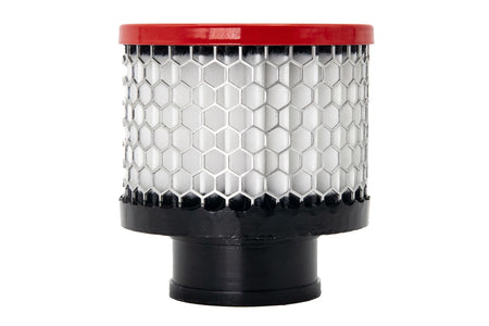 OTR Filters Valve Cover Breather - Clamp-On - Round - 1.5 in OD Tube - Red