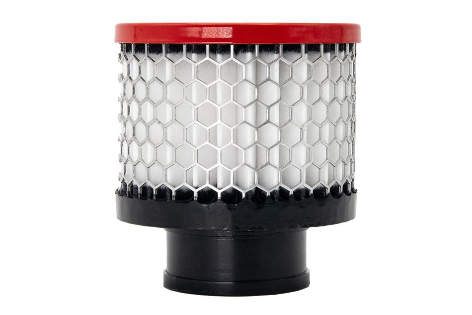 OTR Filters Valve Cover Breather - Clamp-On - Round - 1.5 in OD Tube - Red