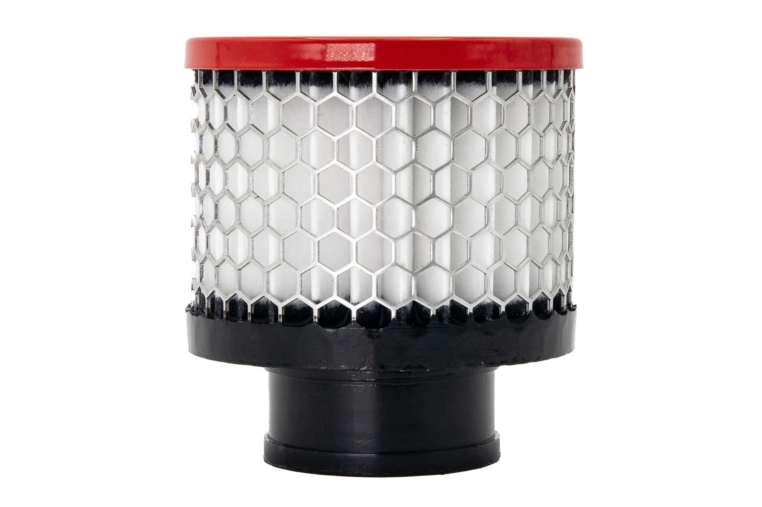 OTR Filters Valve Cover Breather - Clamp-On - Round - 1.38 in OD Tube - Red