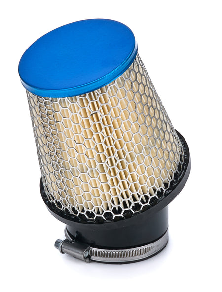 OTR Filters Quarter Midget Conical Air Filter Element - 4.25 Base Diameter - 3.06 in Top Diameter - 4 in Tall - Blue End Cap