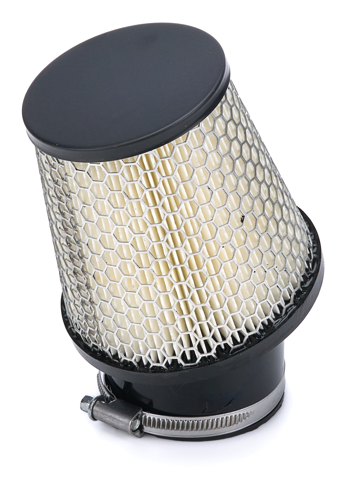 OTR Filters Quarter Midget Conical Air Filter Element - 4.25 Base Diameter - 3.06 in Top Diameter - 4 in Tall - Black End Cap