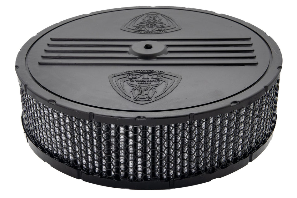 OTR Filters Round Air Filter Element - 10 in Diameter - 2 in Tall - Gray - Holley Dominator
