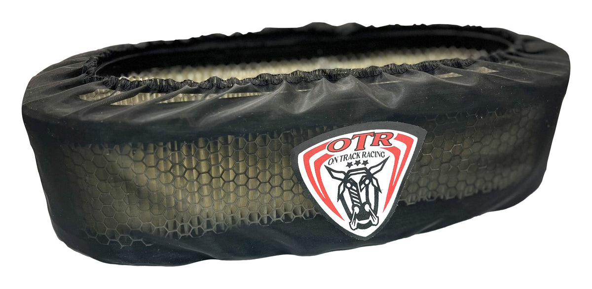 OTR Filters Mini Sprint Oval Air Filter Wrap - Round - 13 in L x 3.2 in W - Black