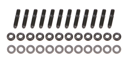 OptiTorque Header Stud - 3/8-16 and 3/8-24 in Thread - 1.675 in Long - Small Journal - Small Block Chevy (Set of 12)