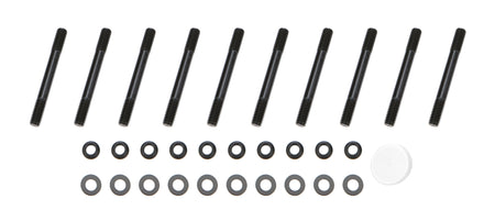 OptiTorque Patriot Series Main Stud Kit - Hex Nuts - 2-Bolt Mains - Chromoly - Black Oxide - Small Journal - Small Block Chevy