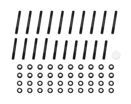 OptiTorque Patriot Series Main Stud Kit - Hex Nuts - 4-Bolt Mains - Chromoly - Black Oxide - Dart Big M - Splayed Cap Bolts - Big Block Chevy