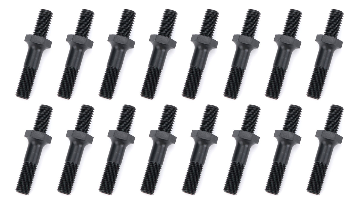 OptiTorque Rocker Arm Stud - 7/16-14 in Base Thread - 7/16-20 in Top Thread - 1.750 in Long - Black Oxide - Big Block Chevy (Set of 16)