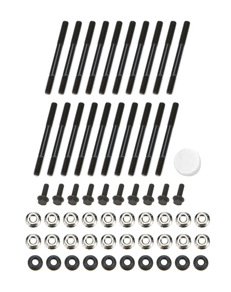 OptiTorque Patriot Series Main Stud Kit - 12 Point Nuts - 4-Bolt Mains - Chromoly - Black Oxide - GM LS-Series