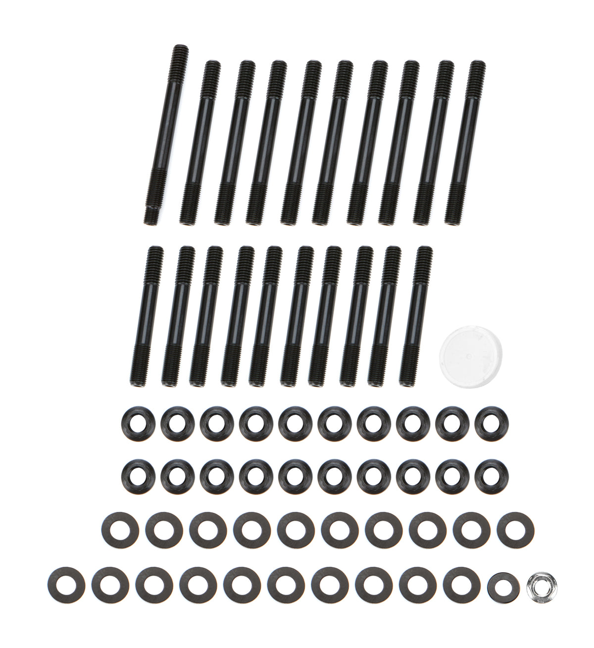 OptiTorque Patriot Series Main Stud Kit - 12 Point Nuts - 4-Bolt Mains - Chromoly - Black Oxide