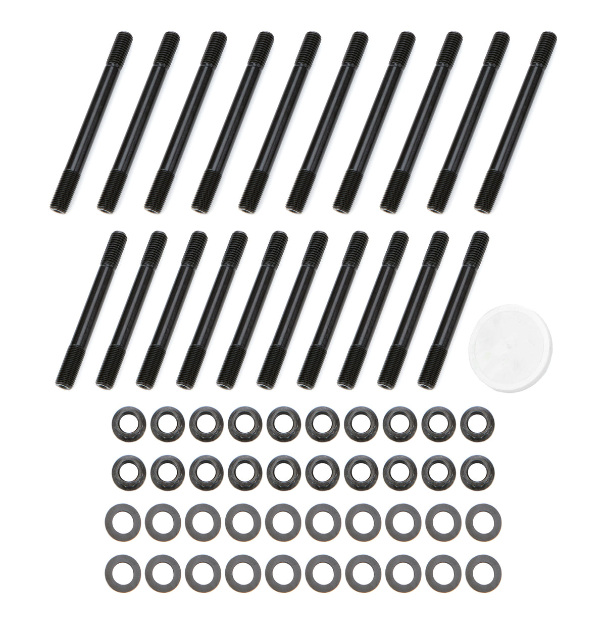 OptiTorque Patriot Series Cylinder Head Stud Kit - 12 Point Nuts - Chromoly - Black Oxide - Big Block Ford w/ Edelbrock / OEM Heads