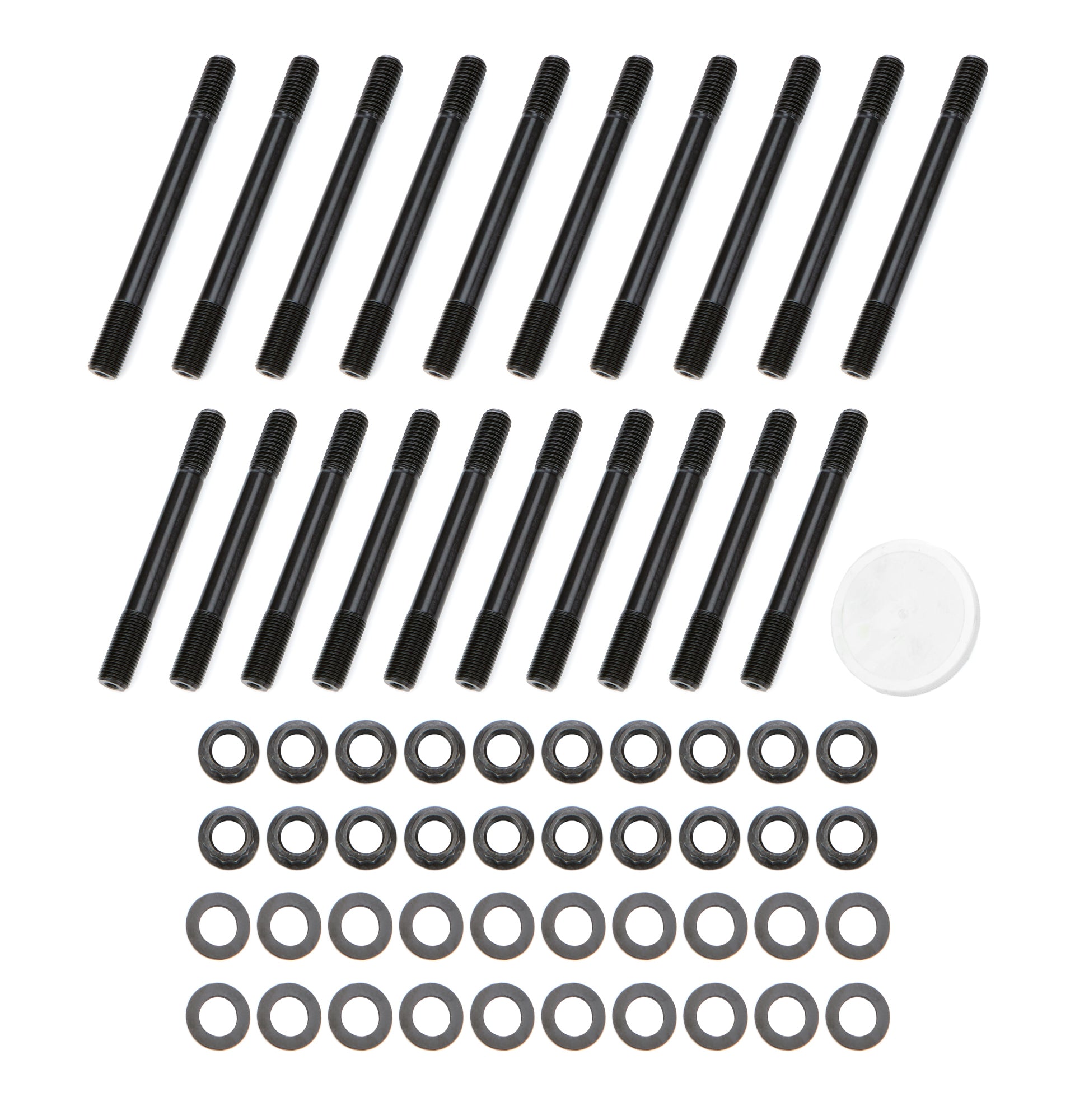 OptiTorque Patriot Series Cylinder Head Stud Kit - 12 Point Nuts - Chromoly - Black Oxide - Big Block Ford w/ Edelbrock / OEM Heads
