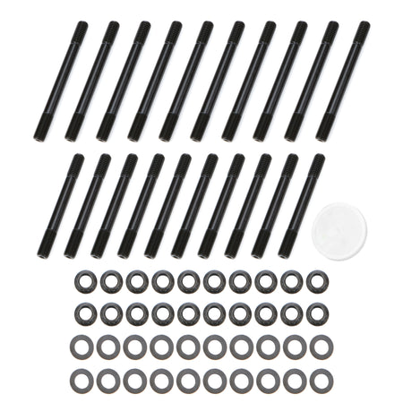 OptiTorque Patriot Series Cylinder Head Stud Kit - 12 Point Nuts - Chromoly - Black Oxide - Big Block Ford w/ Edelbrock / OEM Heads