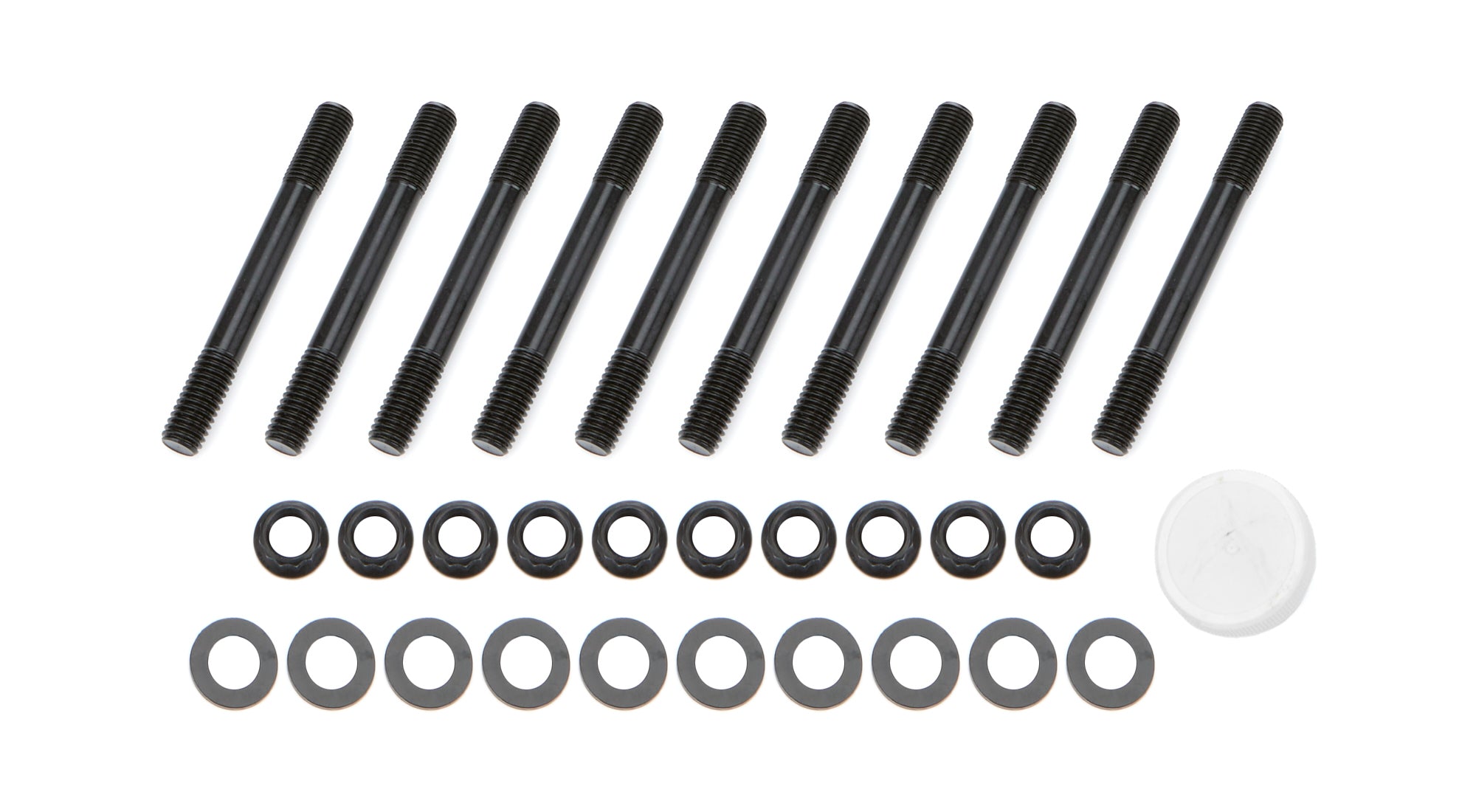 OptiTorque Patriot Series Main Stud Kit - 12 Point Nuts - 2-Bolt Mains - Chromoly - Black Oxide - Small Block Ford 10665