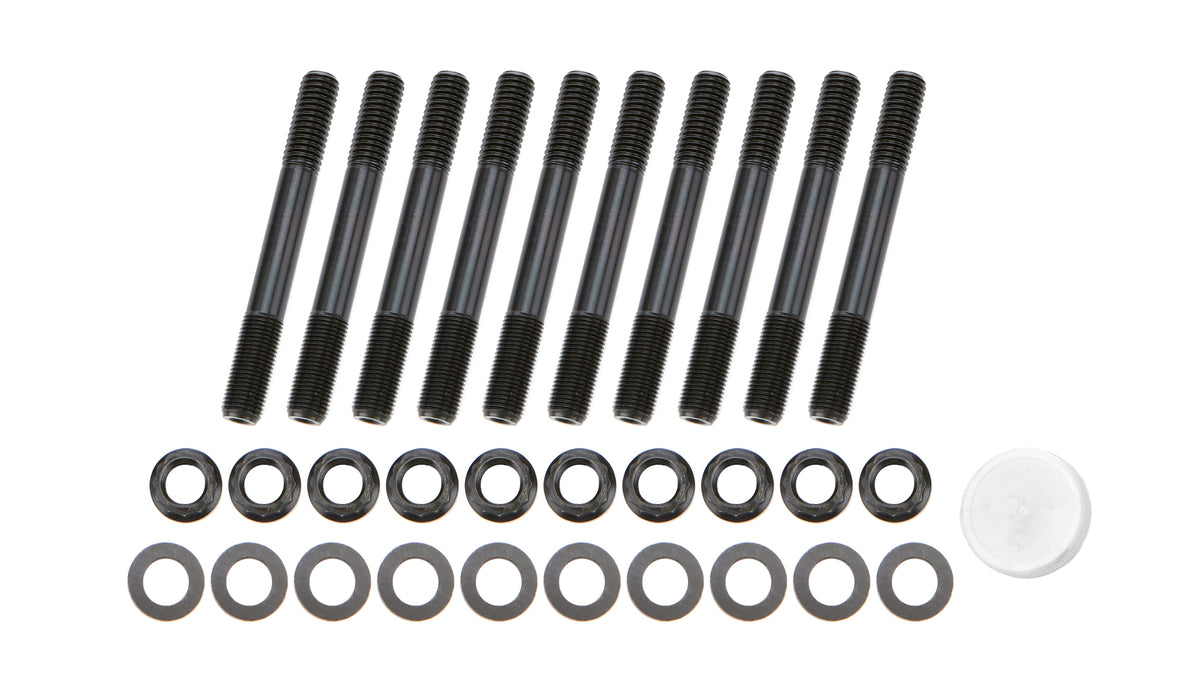 OptiTorque Patriot Series Main Stud Kit - 12 Point Nuts - 2-Bolt Mains - Chromoly - Black Oxide - Ford Cleveland
