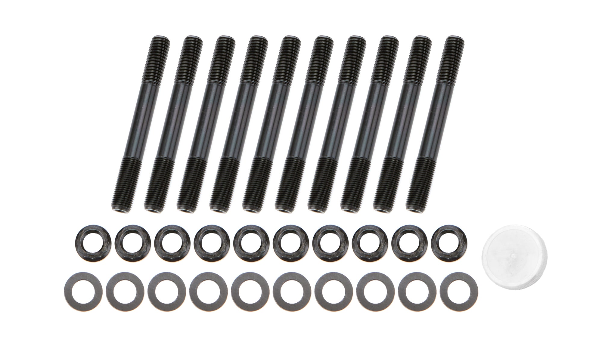 OptiTorque Patriot Series Main Stud Kit - 12 Point Nuts - 2-Bolt Mains - Chromoly - Black Oxide - Ford Cleveland