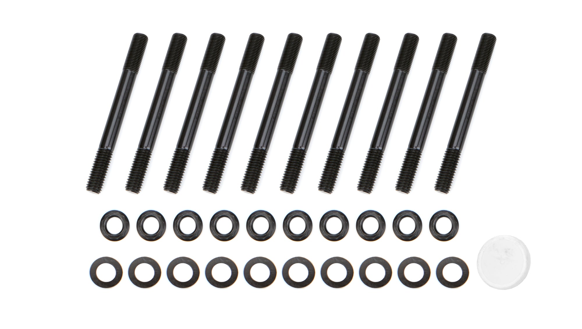 OptiTorque Patriot Series Main Stud Kit - 12 Point Nuts - 2-Bolt Mains - Chromoly - Black Oxide - Big Block Ford