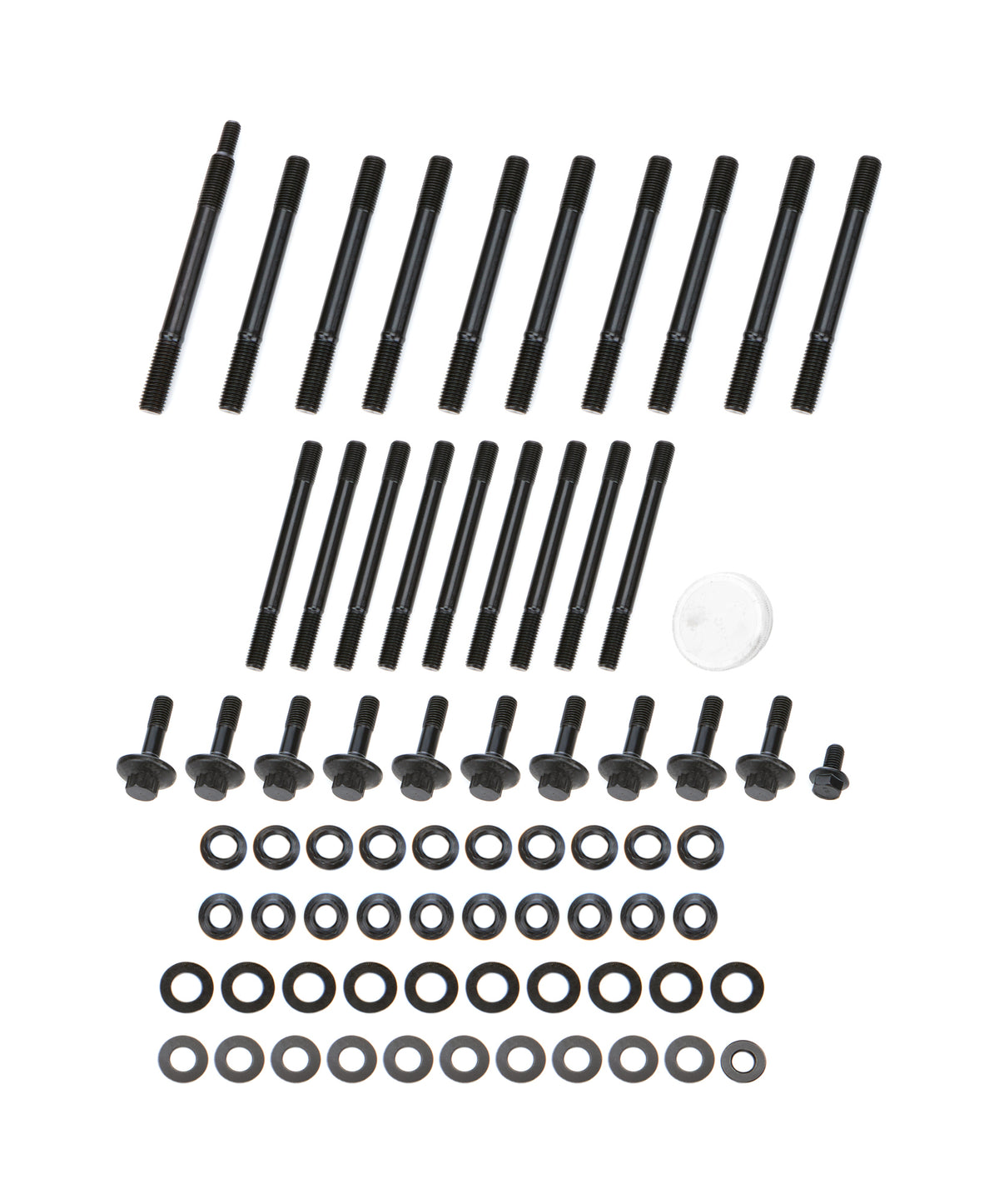 OptiTorque Patriot Series Main Stud Kit - 12 Point Nuts - 2-Bolt Mains - Chromoly - Black Oxide - Ford Coyote