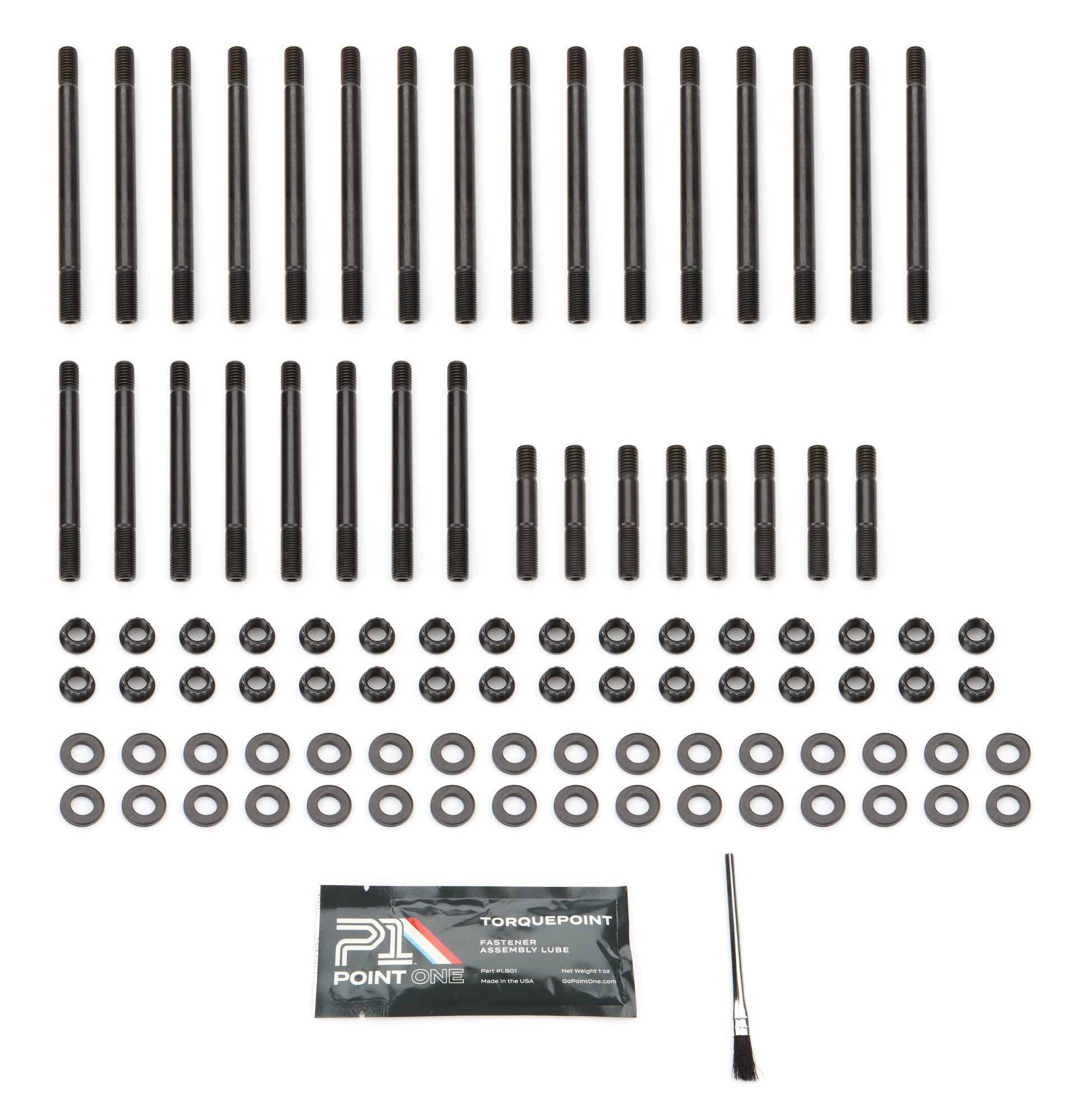 Point One Cylinder Head Stud Kit - 12 Point Nuts - Steel - Dart Heads