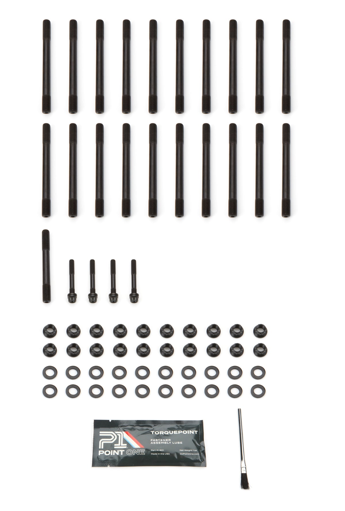 Point One Steel Cylinder Head Stud Kit - 12 Point Nuts - GM LT-Series