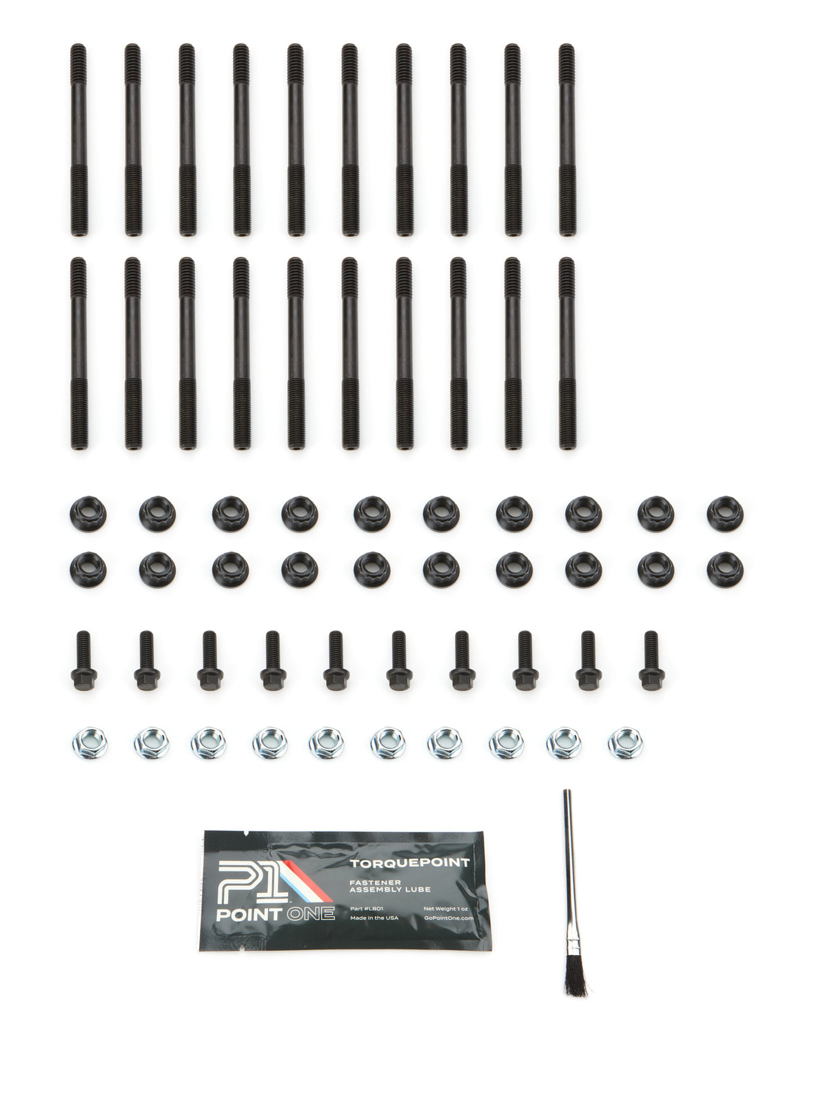 Point One Main Stud Kit - 4-Bolt Mains - 12 Point Nuts - GM LS-Series
