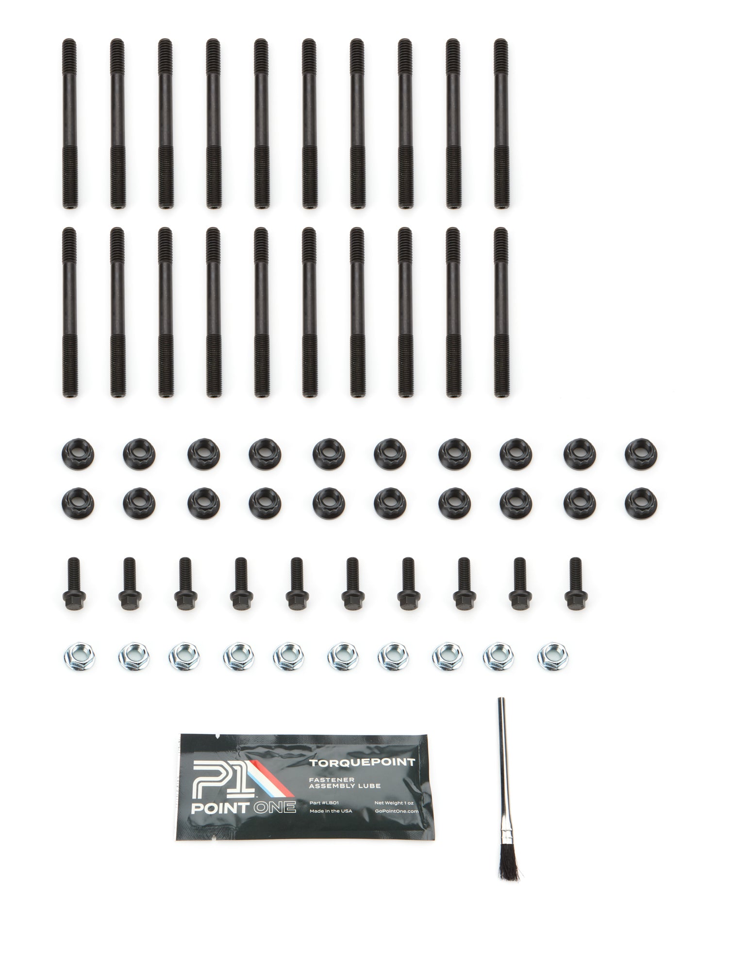 Point One Main Stud Kit - 4-Bolt Mains - 12 Point Nuts - GM LS-Series