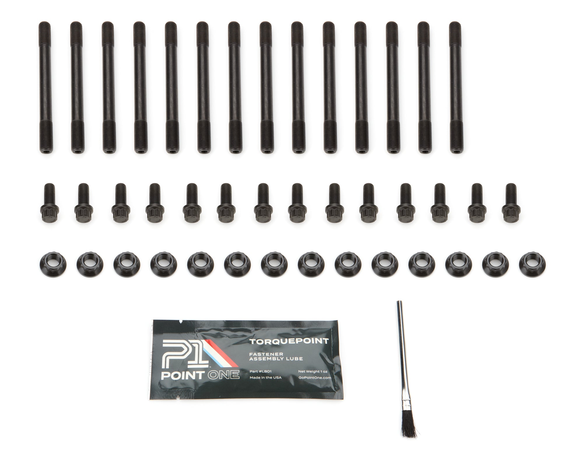 Point One Main Stud Kit - 2-Bolt Mains - 12 Point Nuts - Cummins