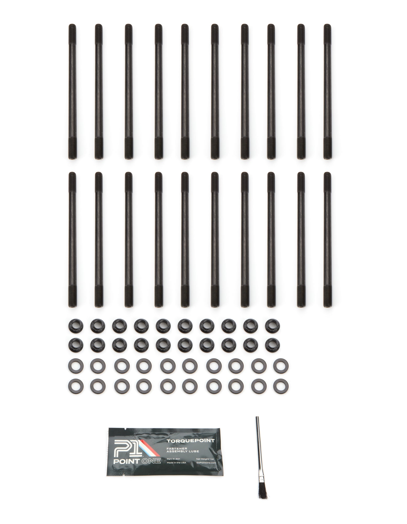Point One Cylinder Head Stud Kit - 12 mm Studs - 12 Point Nuts - Ford Coyote