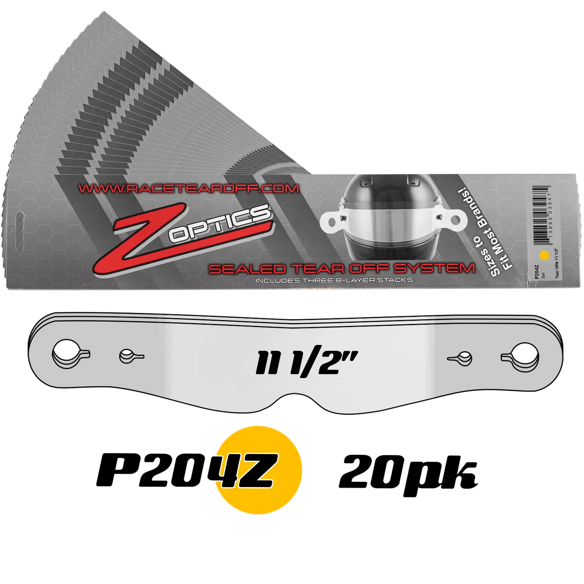 Zamp Z Optics Sealed Tear Offs - Clear - 24 Pack - P204Z (Set of 20)