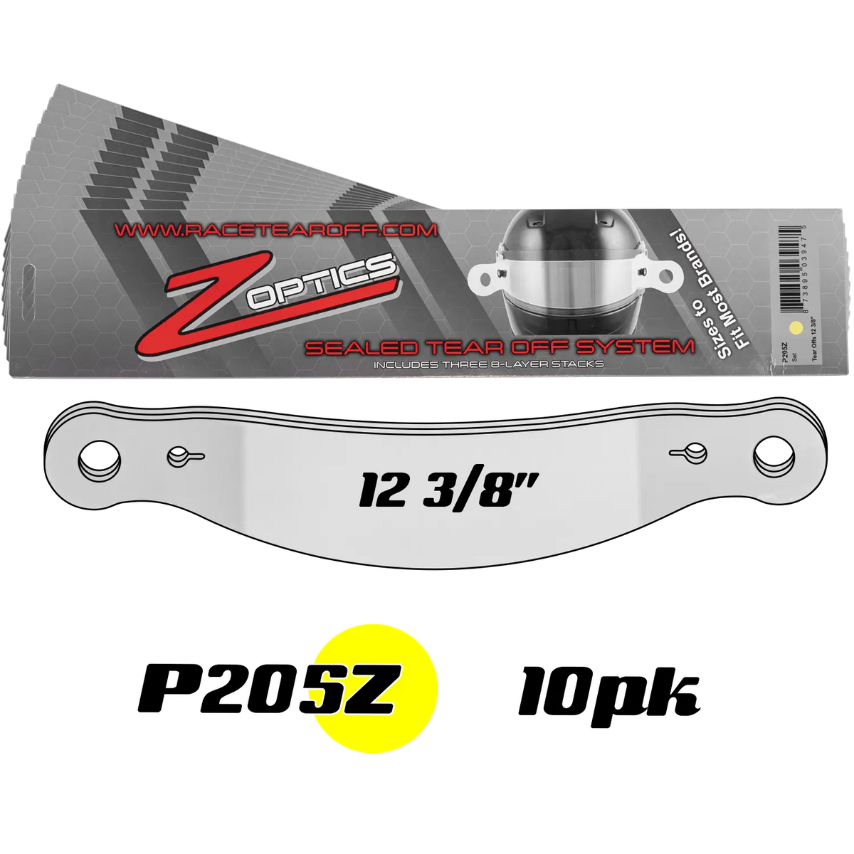 Zamp Z Optics Sealed Tear Offs - Clear - 24 Pack - P205Z (Set of 10)