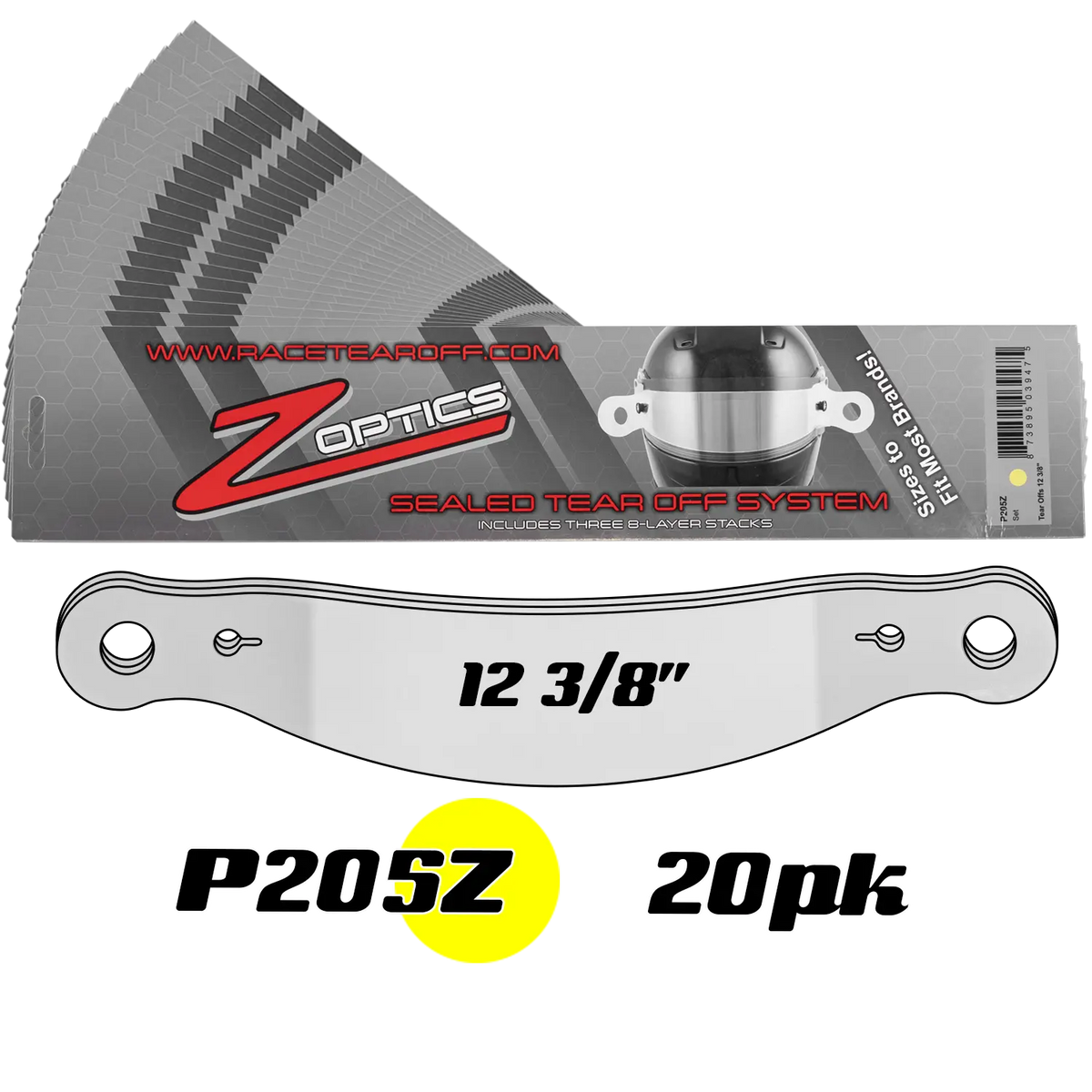 Zamp Z Optics Sealed Tear Offs - Clear - 24 Pack - P205Z (Set of 20)